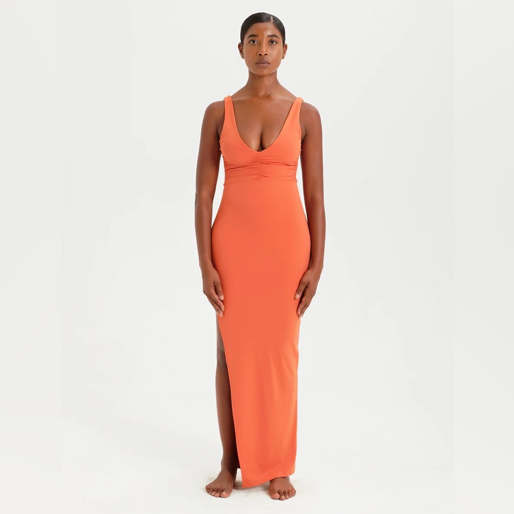 Remi Deep V Dress - Rust NWT